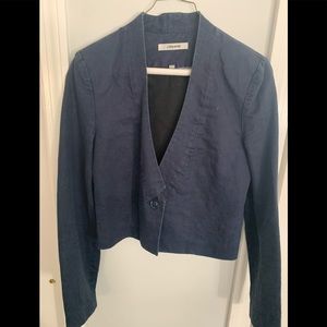 J brand cropped navy jacket size 4